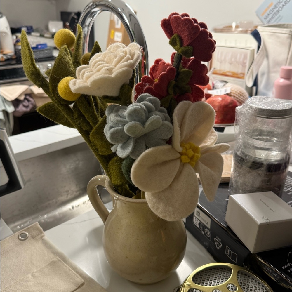 Global Goods Partners Felt Handmade Flower arrangement